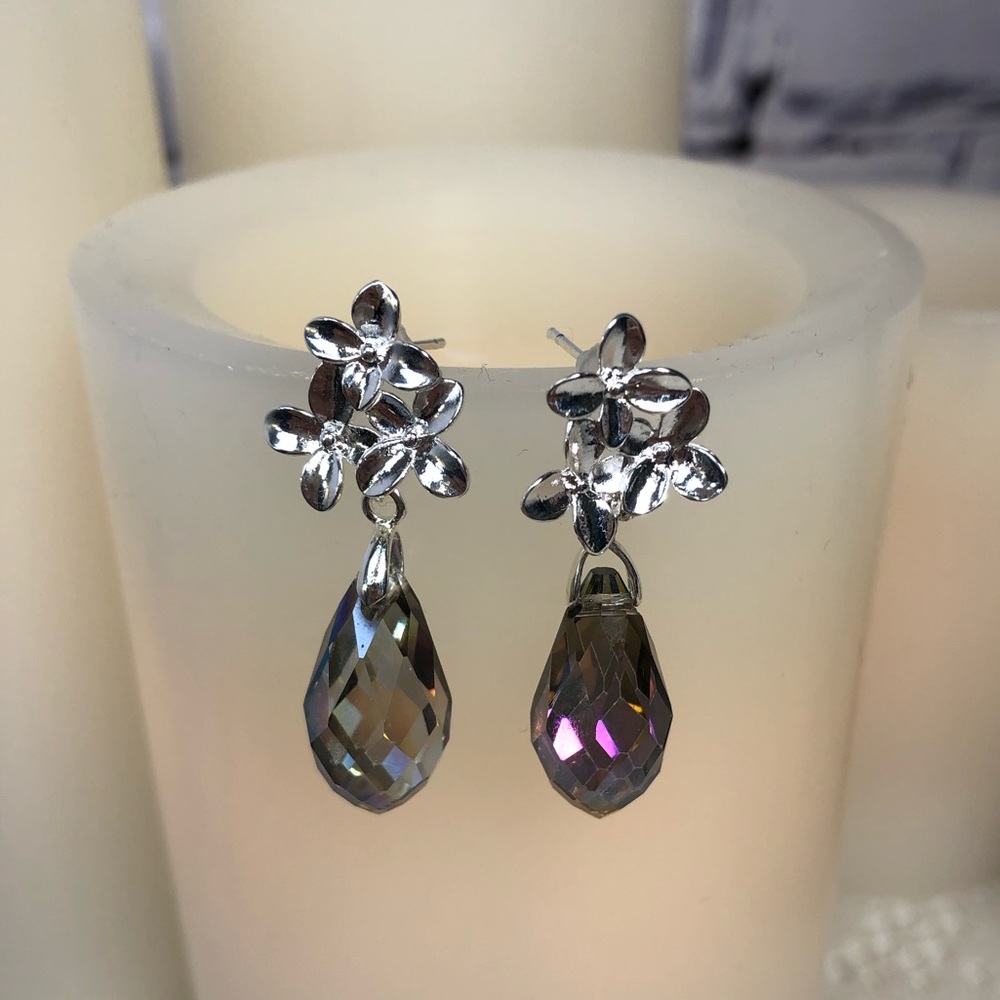 2 for 1  Silver / Austrian crystal